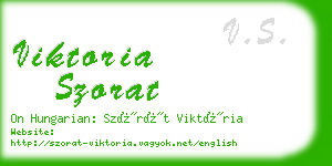 viktoria szorat business card